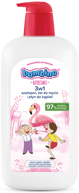 3w1: szampon, żel pod prysznic i płyn do kąpieli flaming